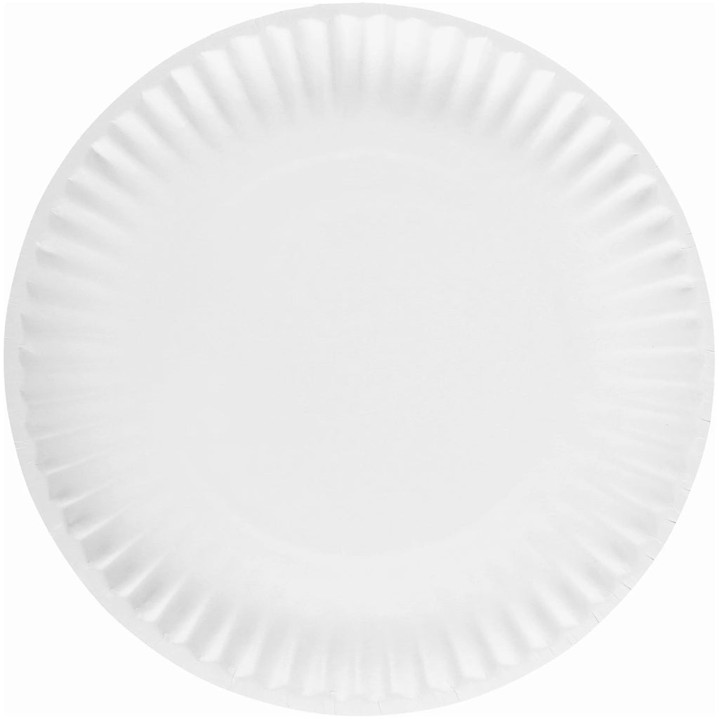 White 9 in 70 Count Disposable Paper Plates T961