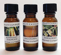 Mahogany Teakwood Nag Champa Sandalwood Scented Fragrance Oils Set of 3 C84455