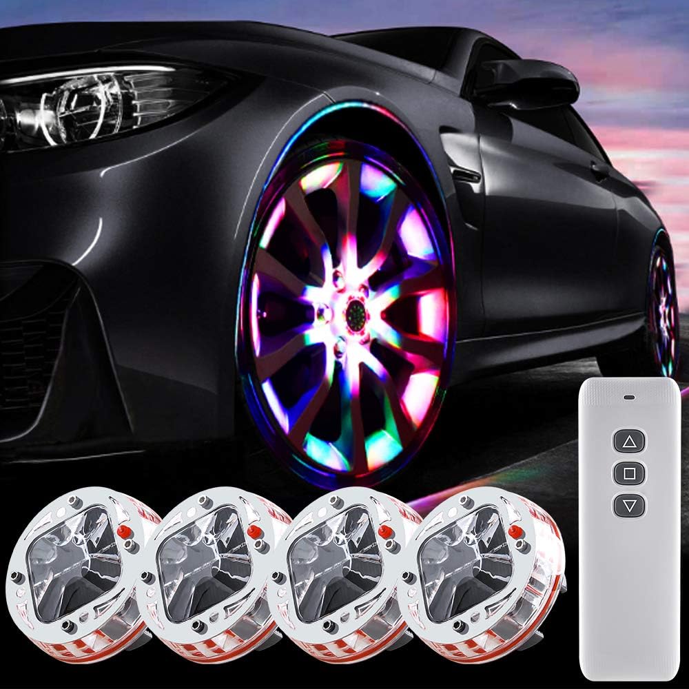 Solar Motion Sensor Wheel Tire Light 4Pack C36898