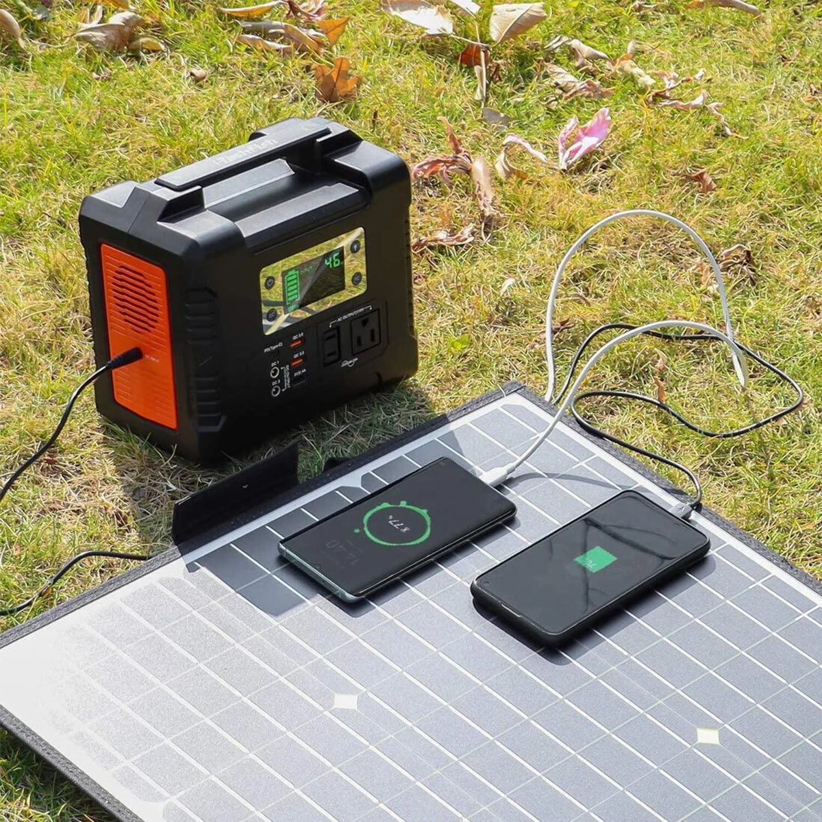 200W Portable Power Station with 50W Solar Panel E590495