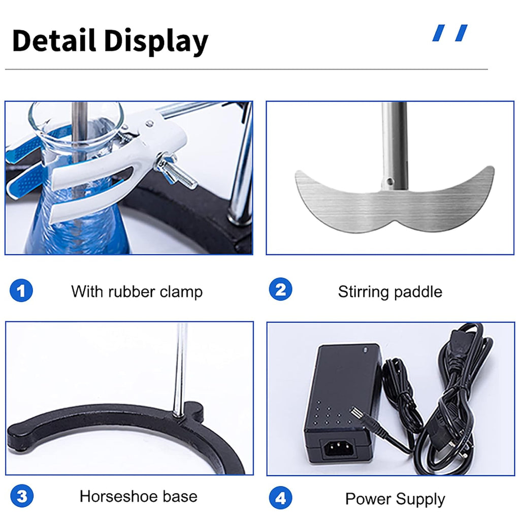 Electric Overhead Stirrer, Digital Lab Mixer Stirrer, Max. 40L, 100~2000RPM, 120W C469229