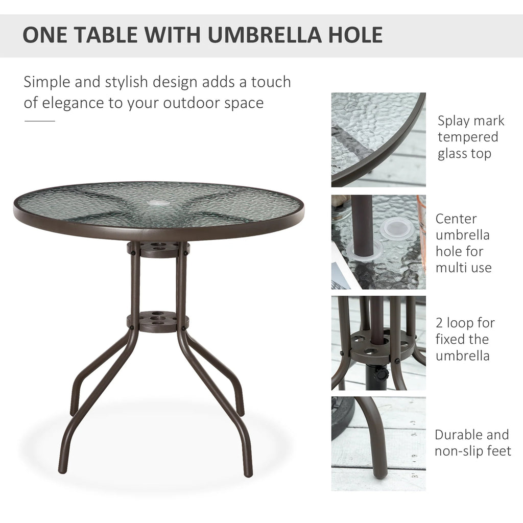 6 Piece Fabric Patio Dining Set with Umbrella K66479