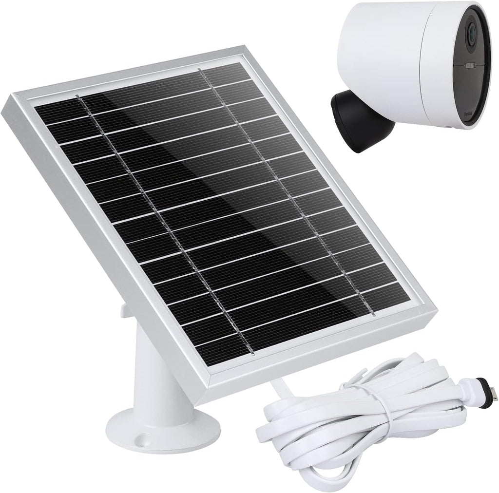 Silver 2PACK Solar Panel for Outdoor Security Camera F489