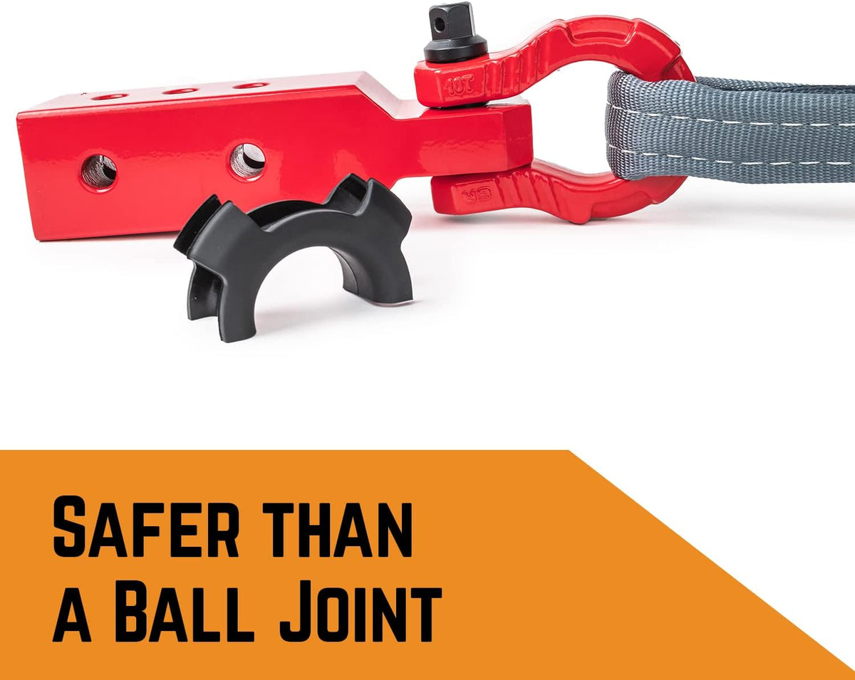 Red Pack of 2 Heavy Duty Steel Hitch Receiver A6635