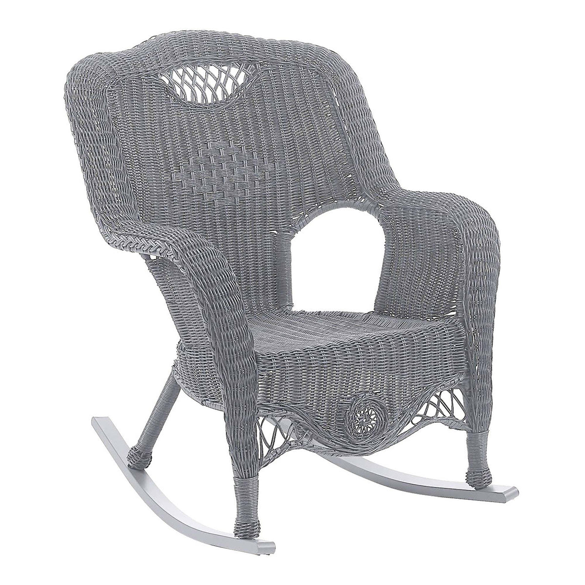 Patio Rocker Resin Wicker Aluminum M75892