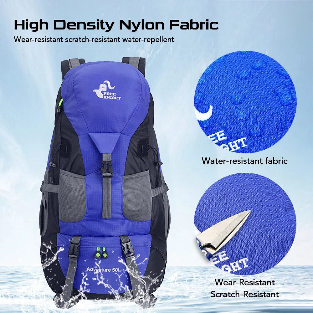 50L Water-resistant Hiking Backpack Daypack T969377