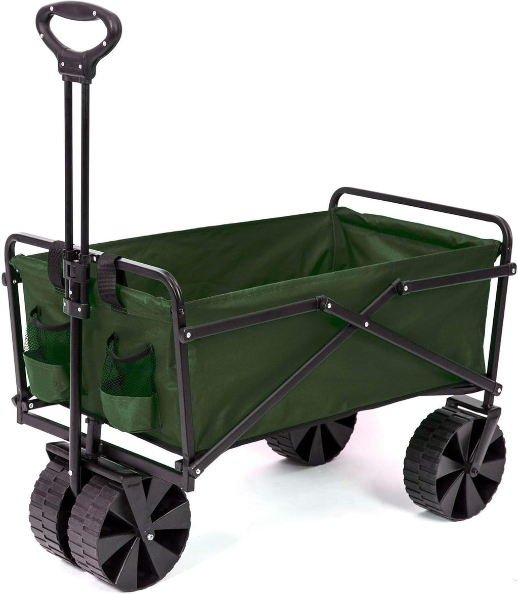 Green Collapsible Utility Beach Wagon Cart X7089