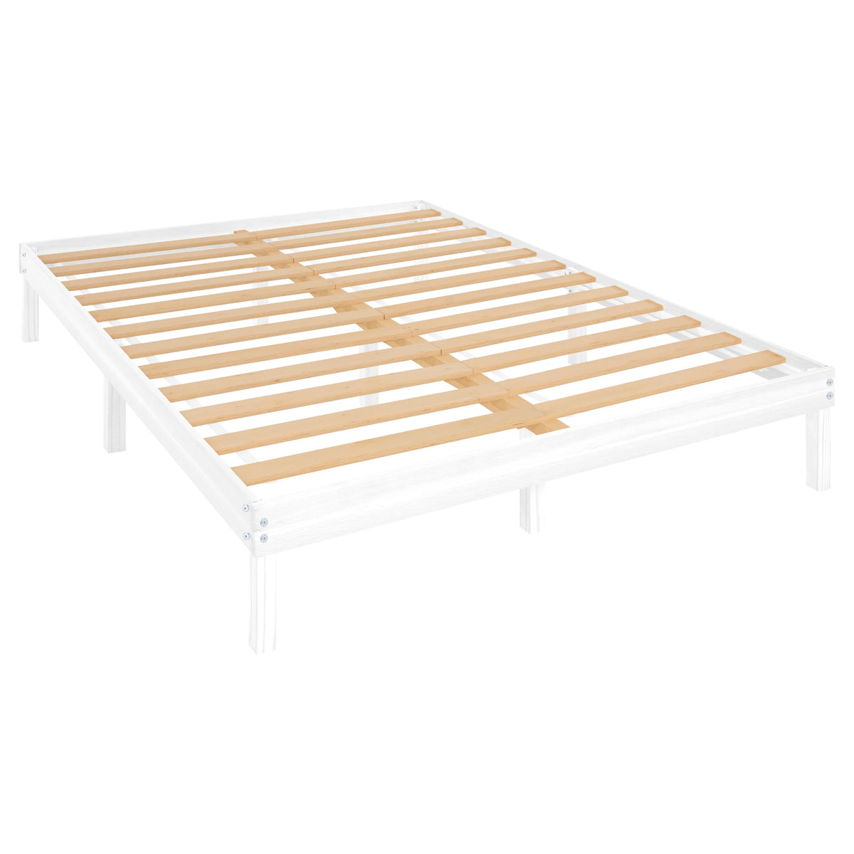King Solid Wood Platform Bed Frame with Wooden Slats T8862