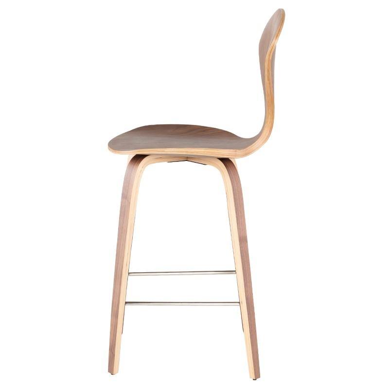 Walnut Wood Counter Stool R343