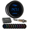 10 Color Digital Wideband Air/Fuel Ratio Gauge with Oxygen Sensor, Data Logging Output, Tinted Lens, 2-1/16" (52mm) S648