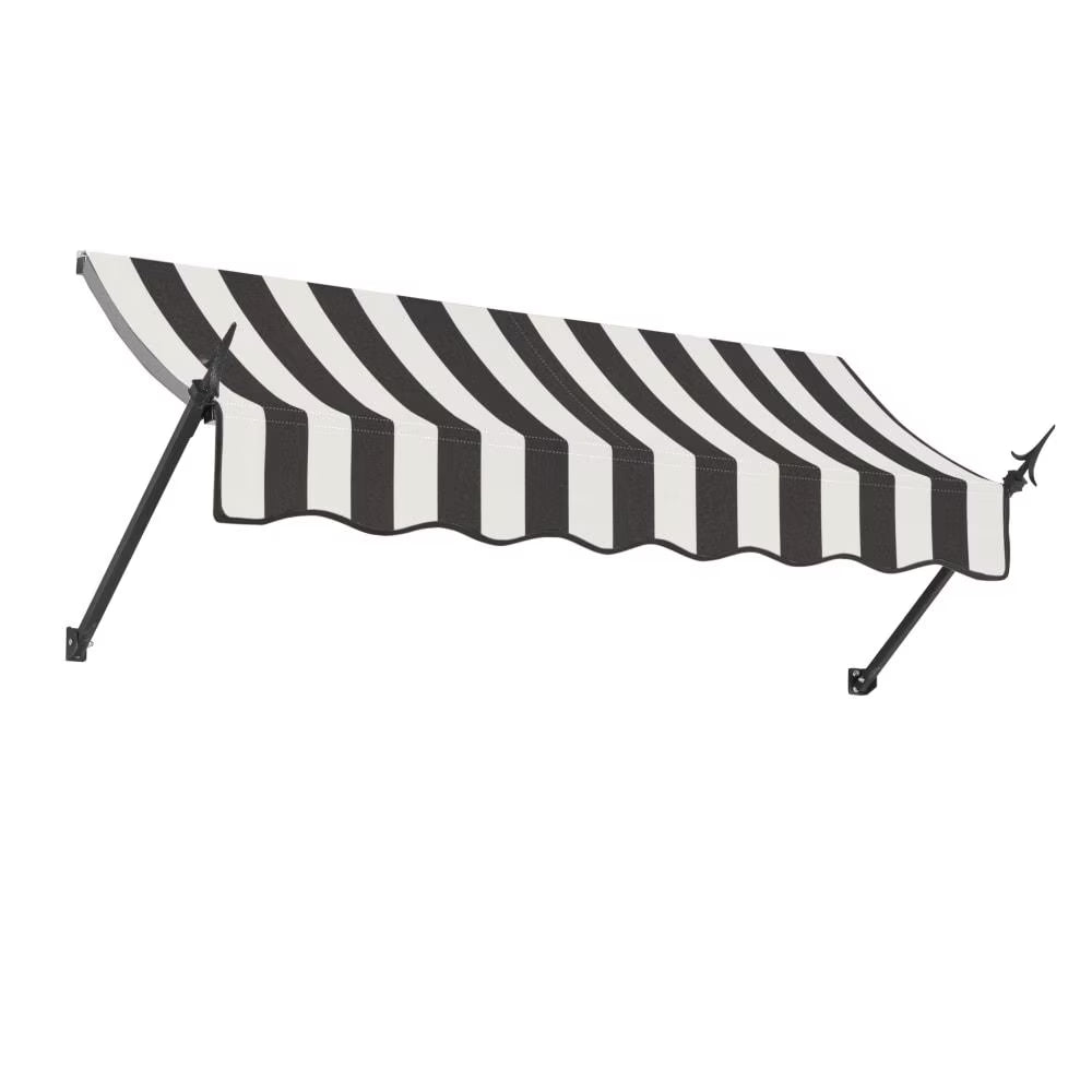 Black/White Stripe Acrylic Fixed Awning K391138