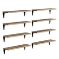 Set of 8 Black Floating Shelves A691845