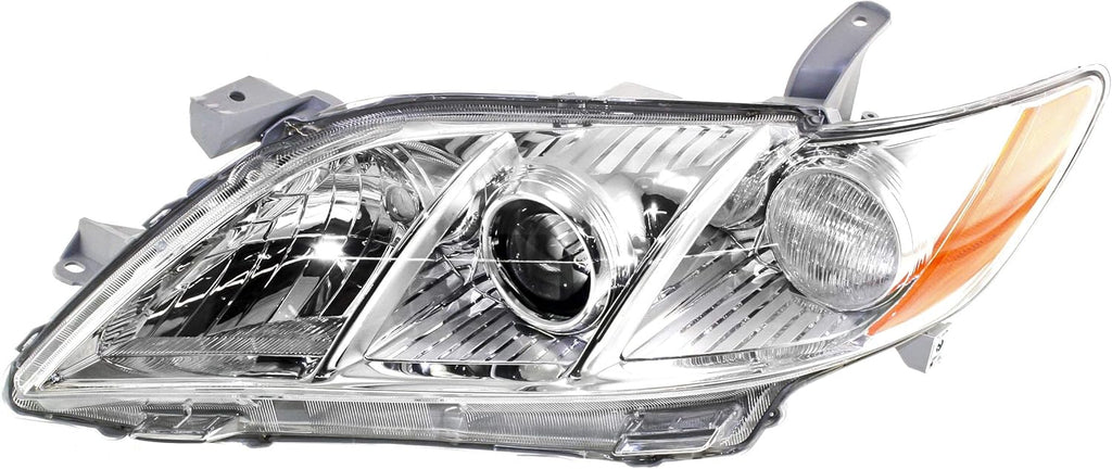 Chrome Housing Amber Reflector Clear Lens Headlight D7821