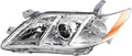 Chrome Housing Amber Reflector Clear Lens Headlight D7821