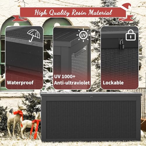 31 Gallon Outdoor Storage Box Waterproof Deck Box O72905