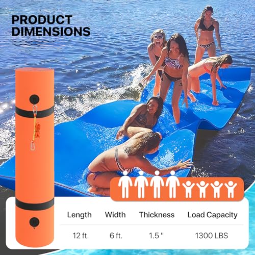 12 ft 3 Layer Tear Resistant XPE Foam Floating Water Mat W500