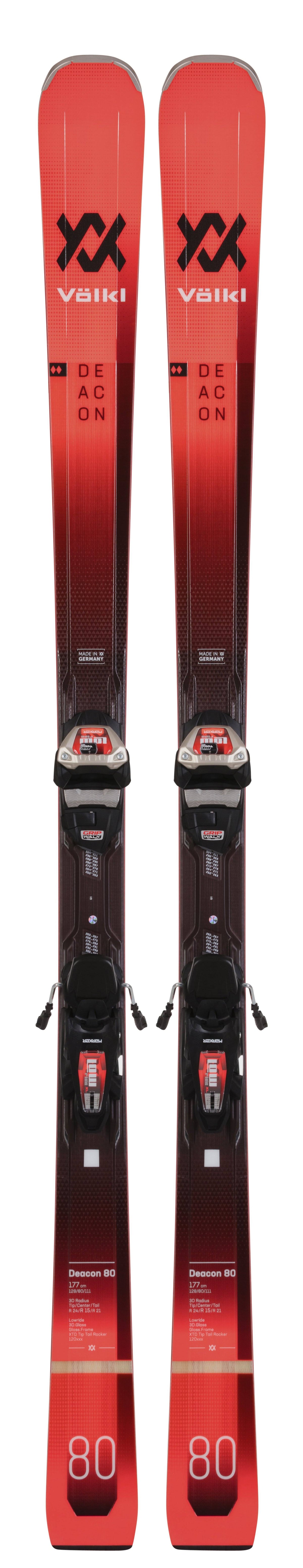 2021 Volkl Deacon 80 Skis with Lowride XL 13 FR Bindings - 182 E547419