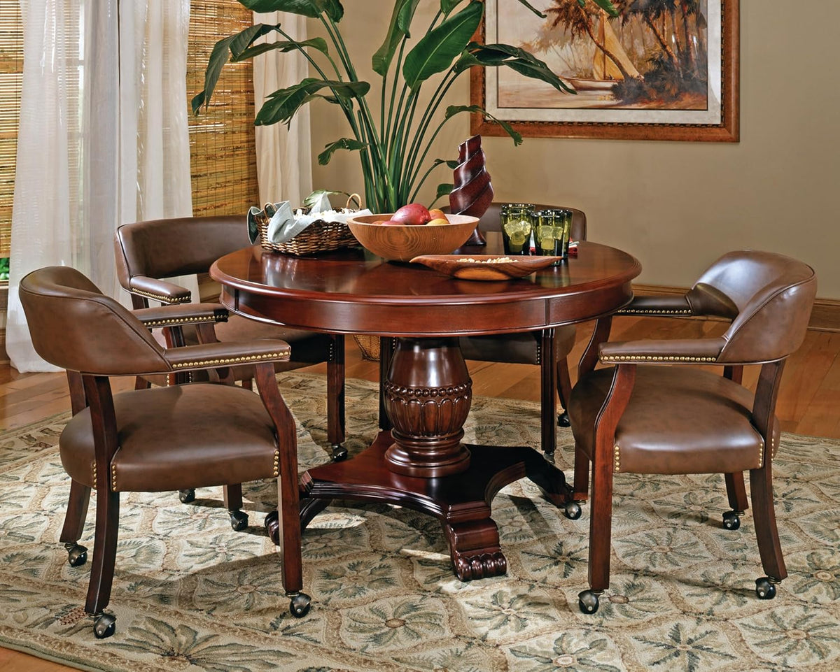 5 Piece Dining Table Set with 4 Captain's Chairs D9414