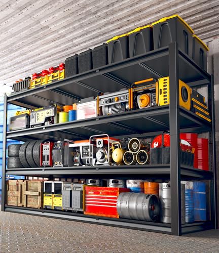 60" W x 24" D x 72" H 5 Tier Heavy Duty Metal Garage Shelving X67513