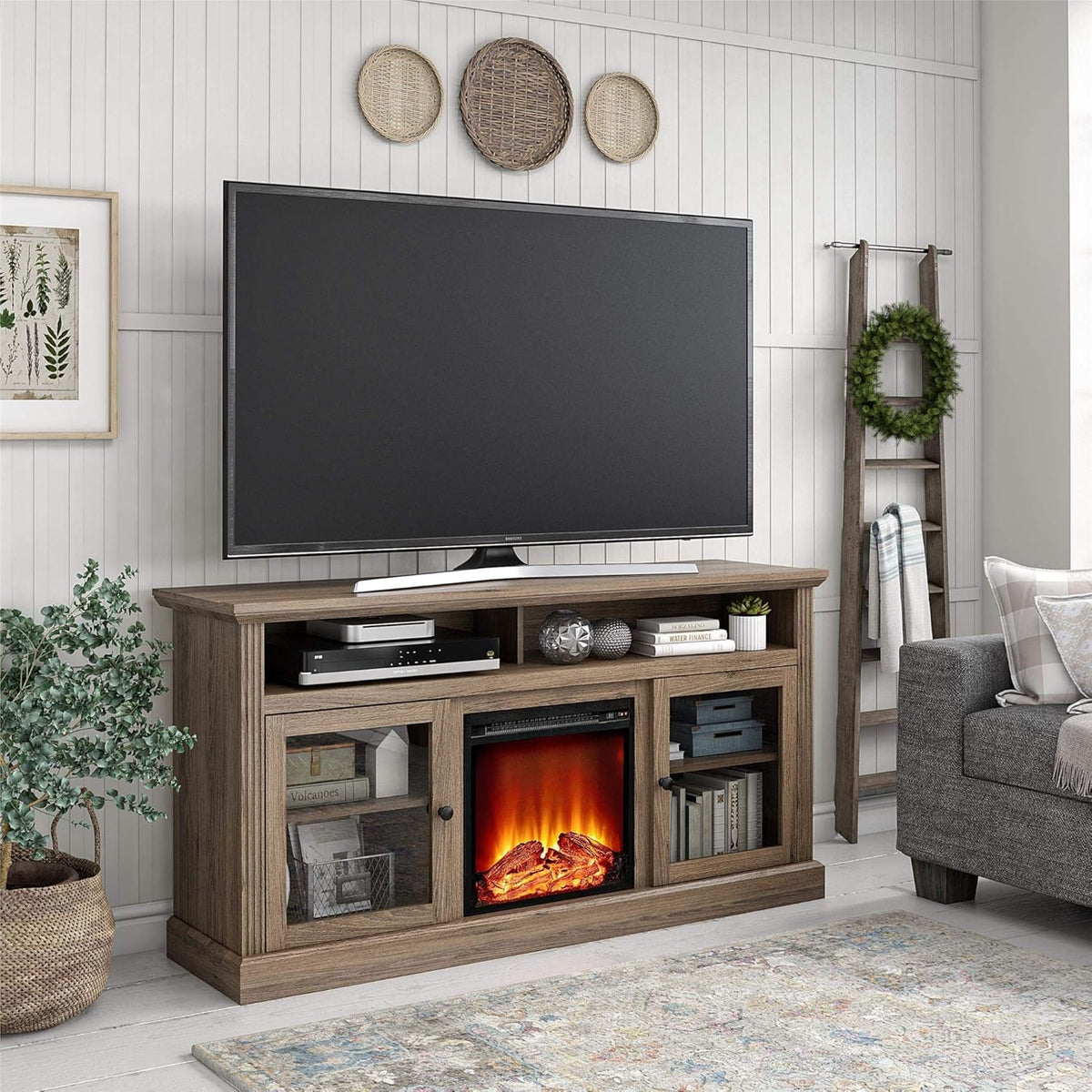 Fireplace TV Stand up to 50" Natural J6217