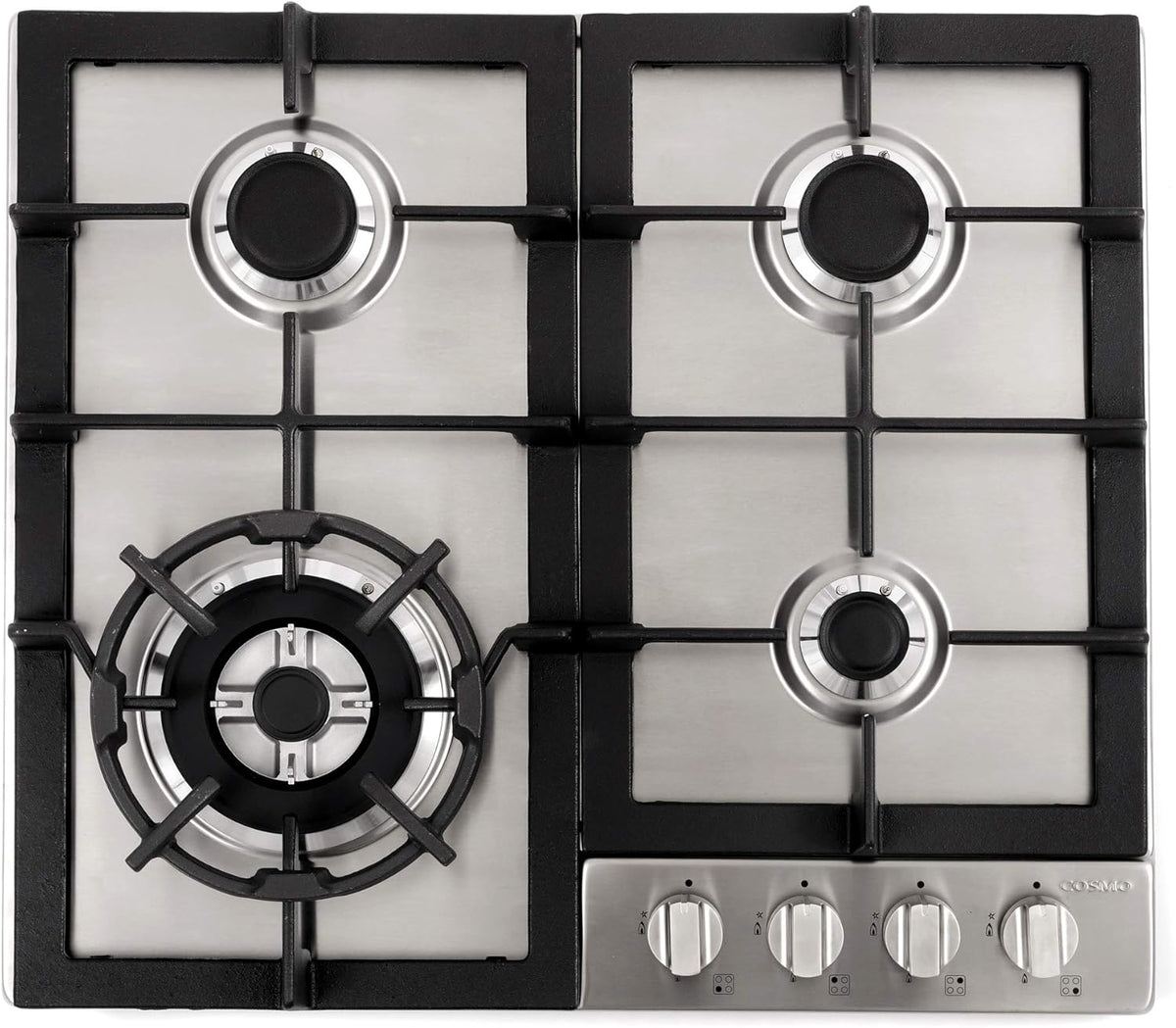 24 Gas Cooktop with 4 Sealed Burners Stainless Steel E689