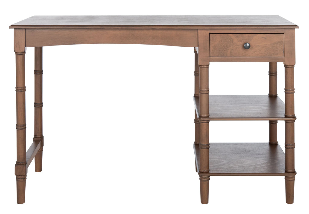 Brown Wood 1-Drawer Writing Desk E818568