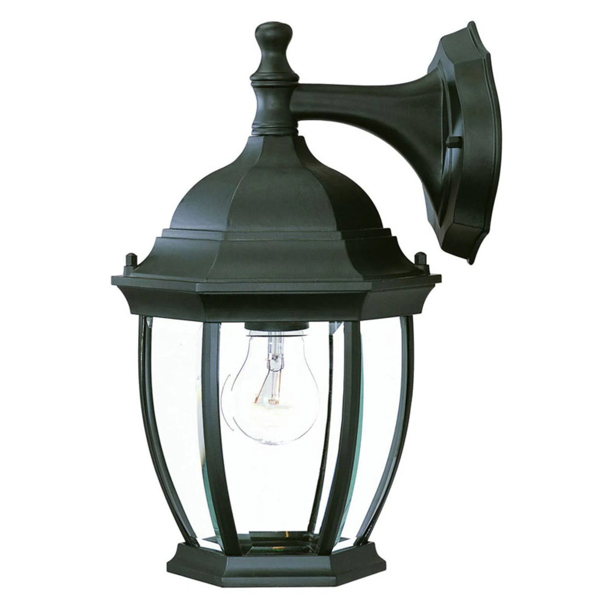 Wall-Mount 1-Light Outdoor Matte Black Light Fixture E158