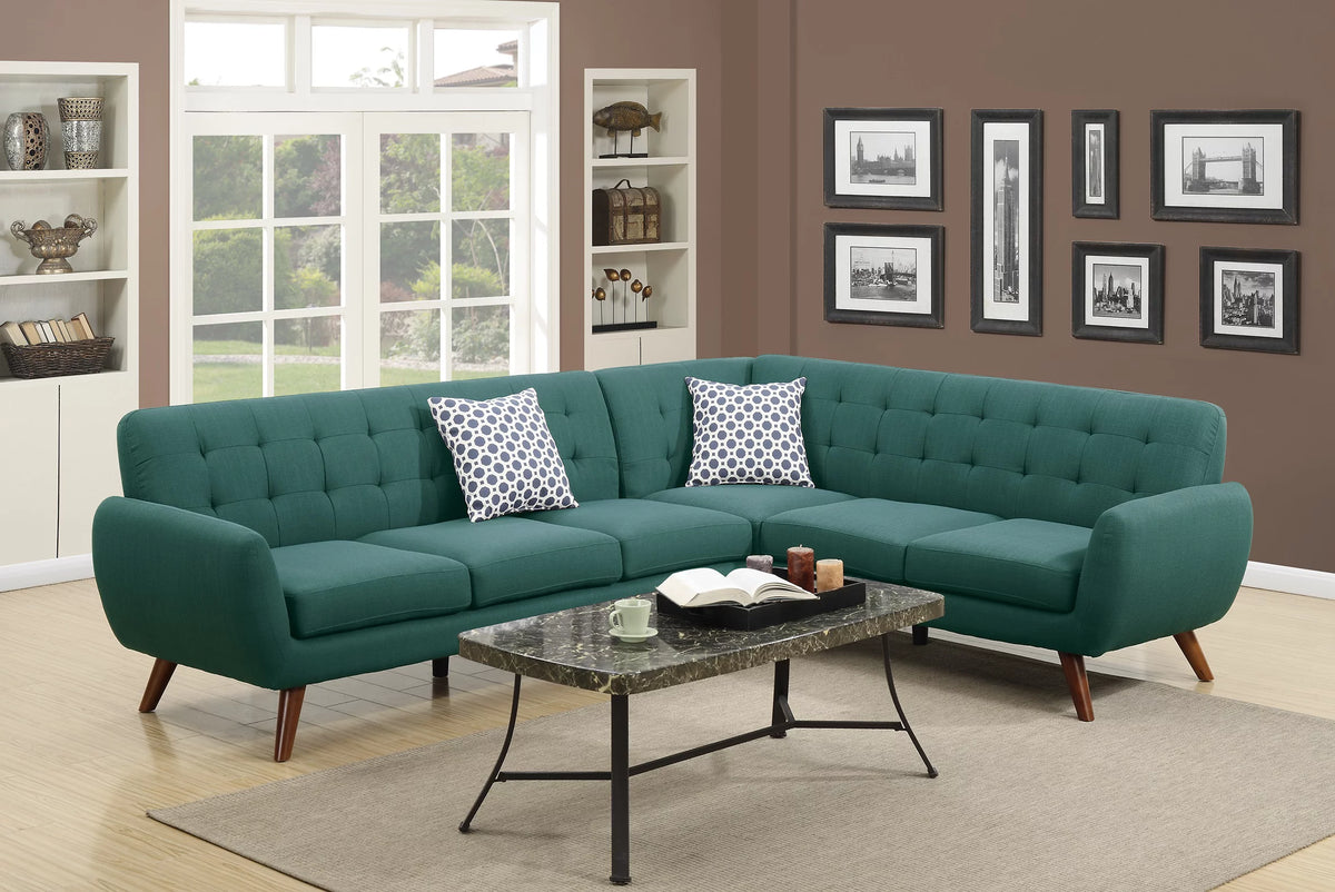Linen Like Fabric Sectional Sofa H1425