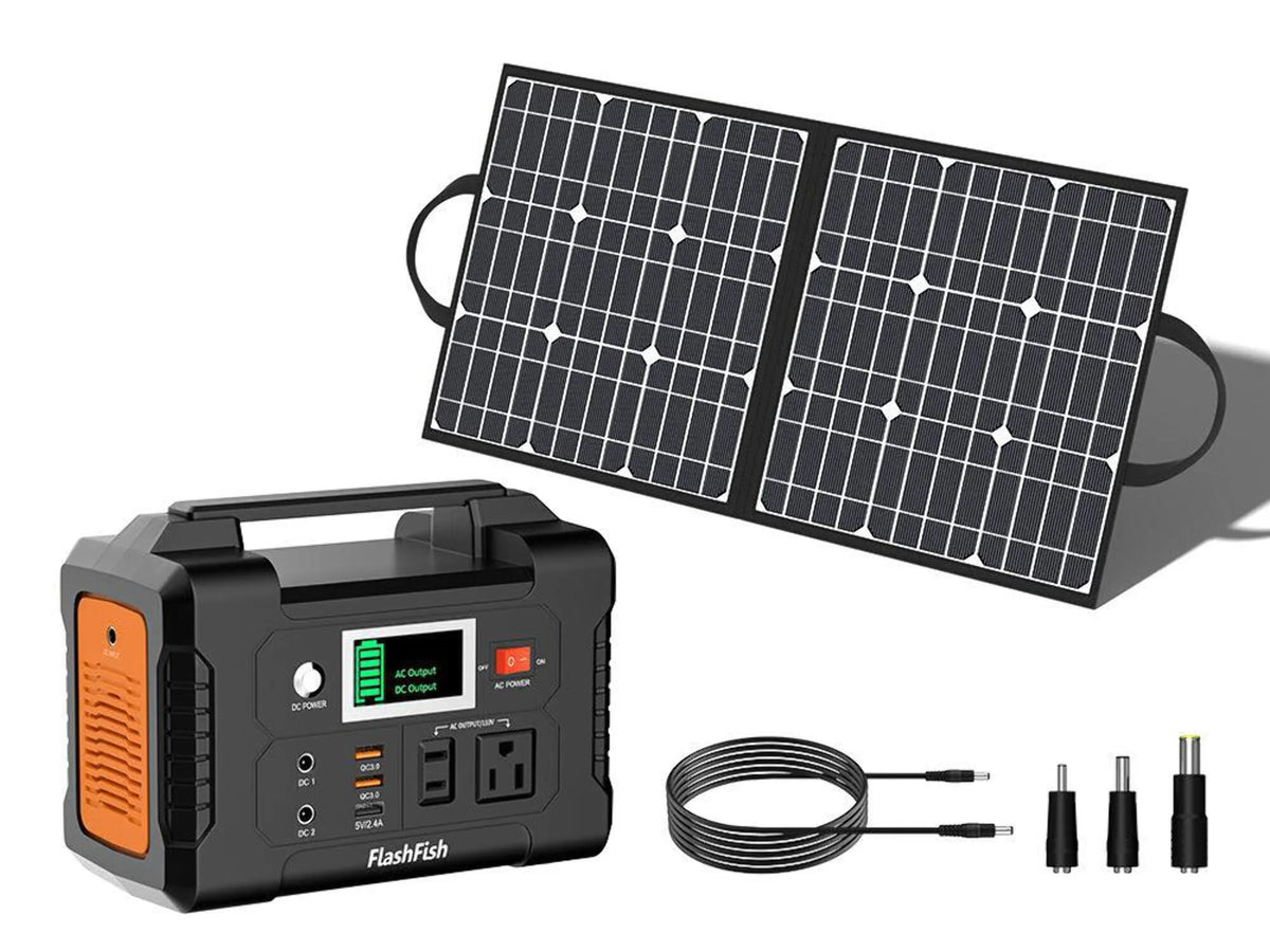 200W Portable Power Station with 50W Solar Panel E590495