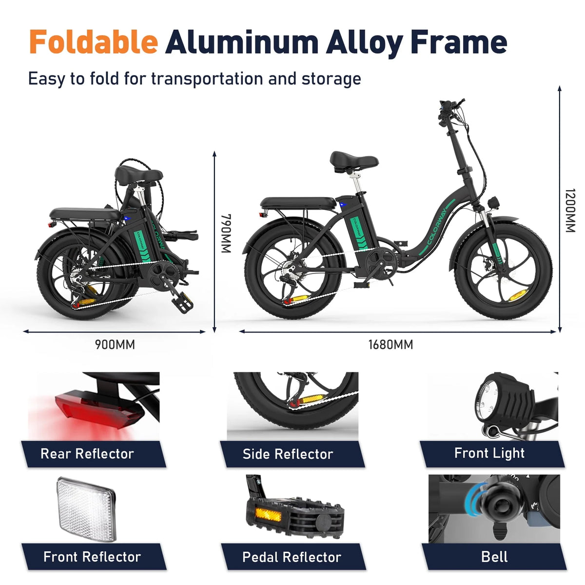 500W Fat Tire Electric Bike 11.2Ah 36V V438713