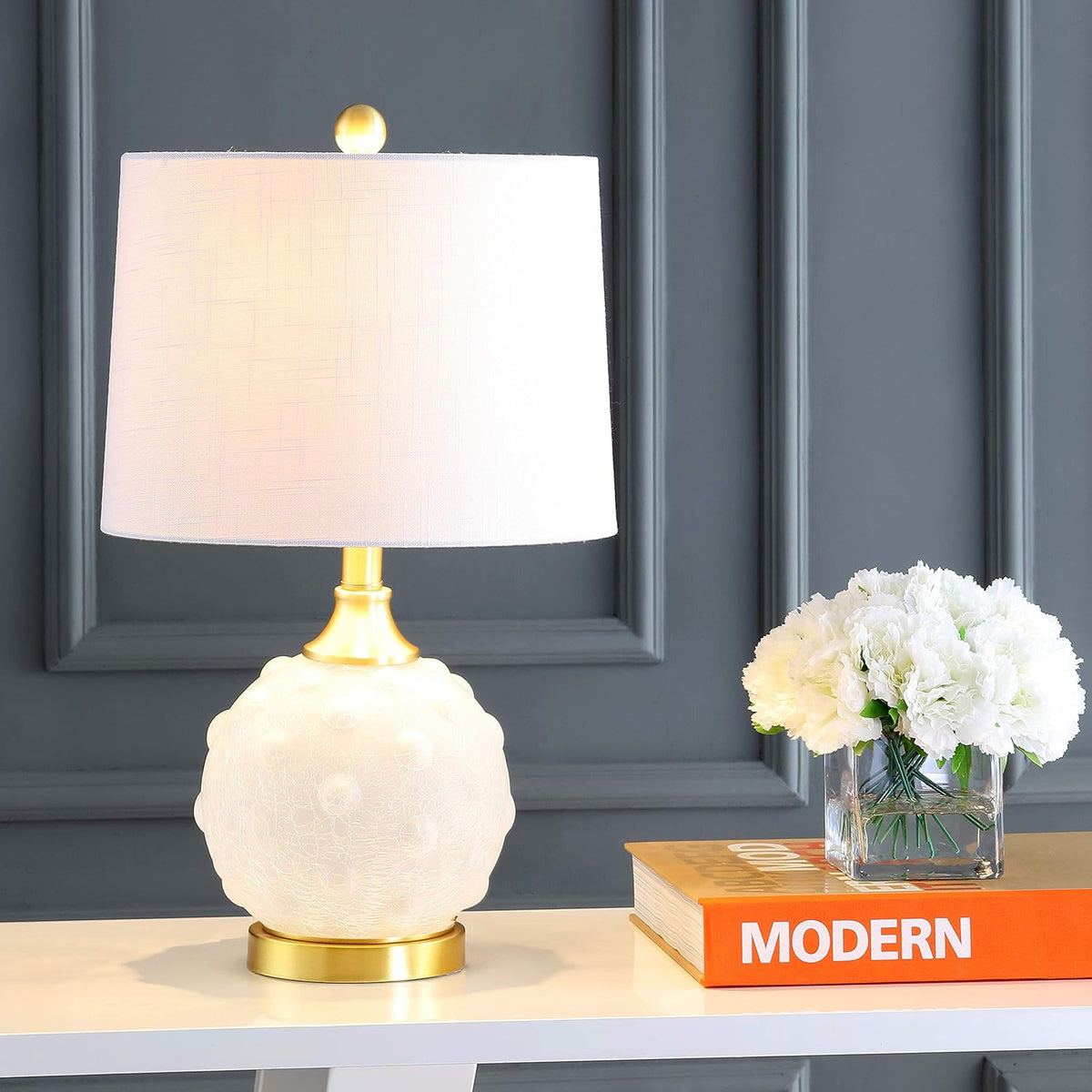 White/Brass Gold LED Lamp Y70933