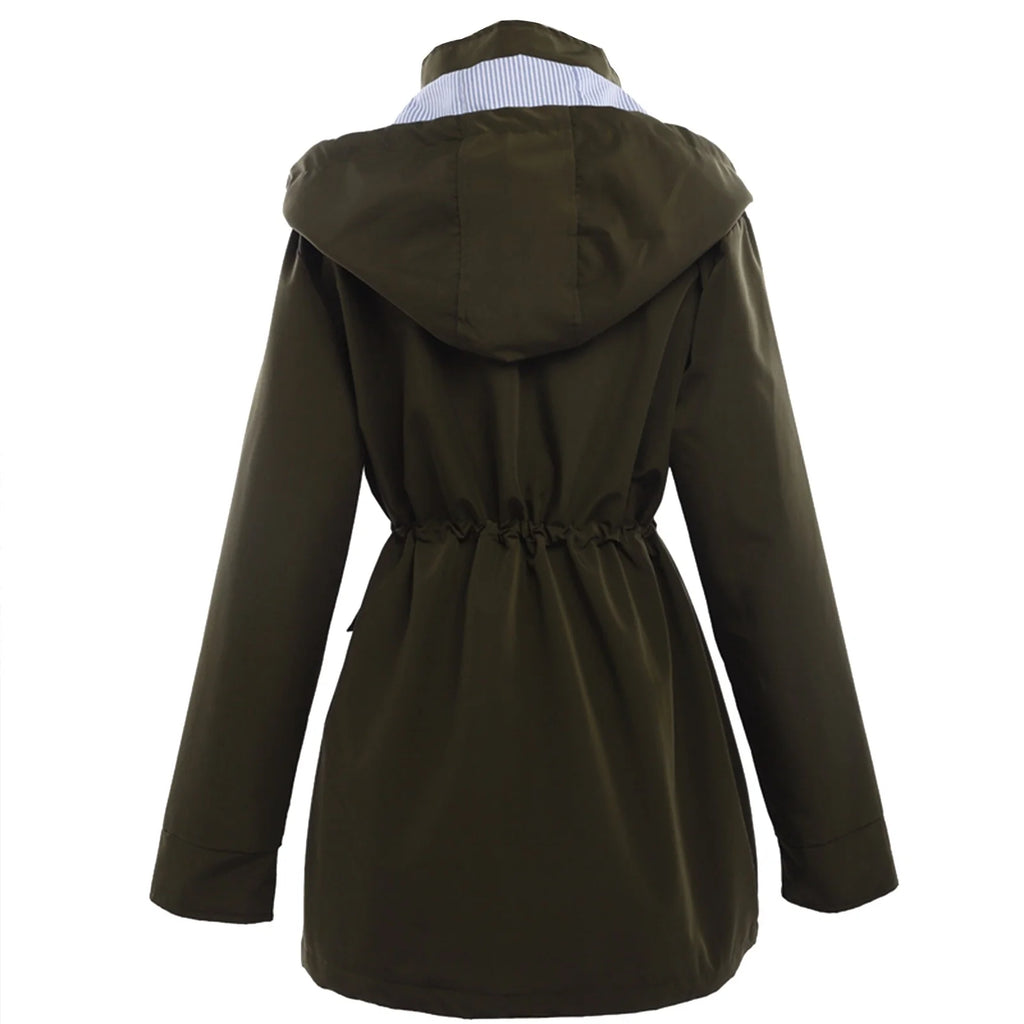 Solid Color Hardshell Jacket Windbreaker Coat U612