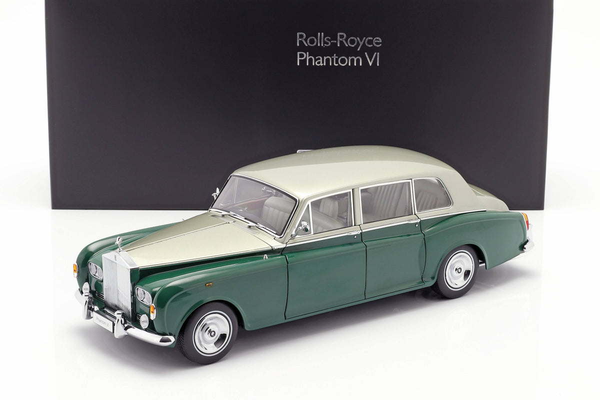 1/18 Scale Rolls Royce Phantom VI Green Silver N603675