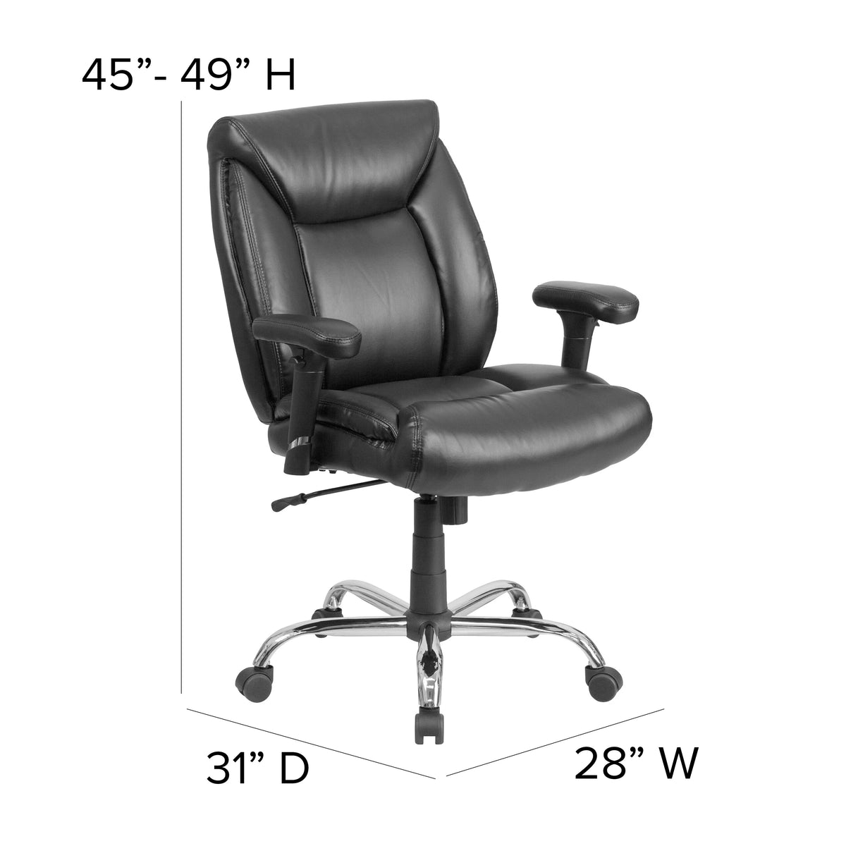 Black LeatherSoft Swivel Executive Office Chair N27276
