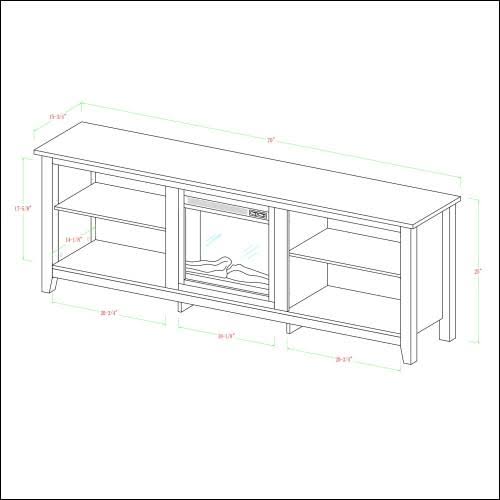 Fireplace TV Media Storage Stand P349