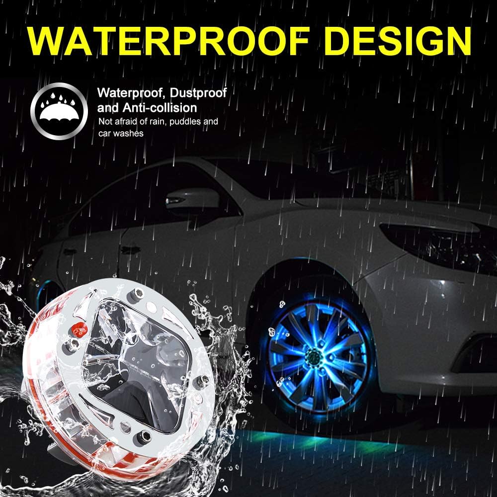 Solar Motion Sensor Wheel Tire Light 4Pack C36898