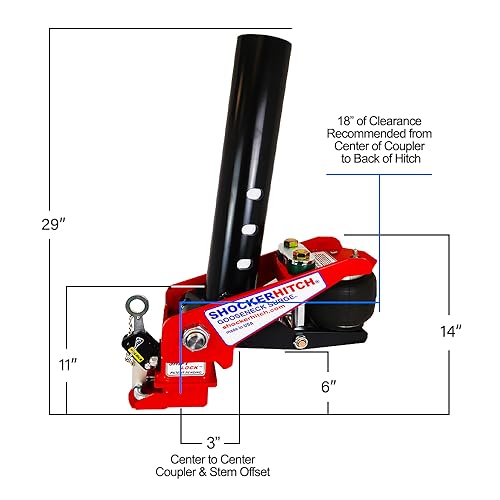 Gooseneck Air Hitch & Coupler, 4" RND AnglePin 2-5/16" Ball Coupler V356