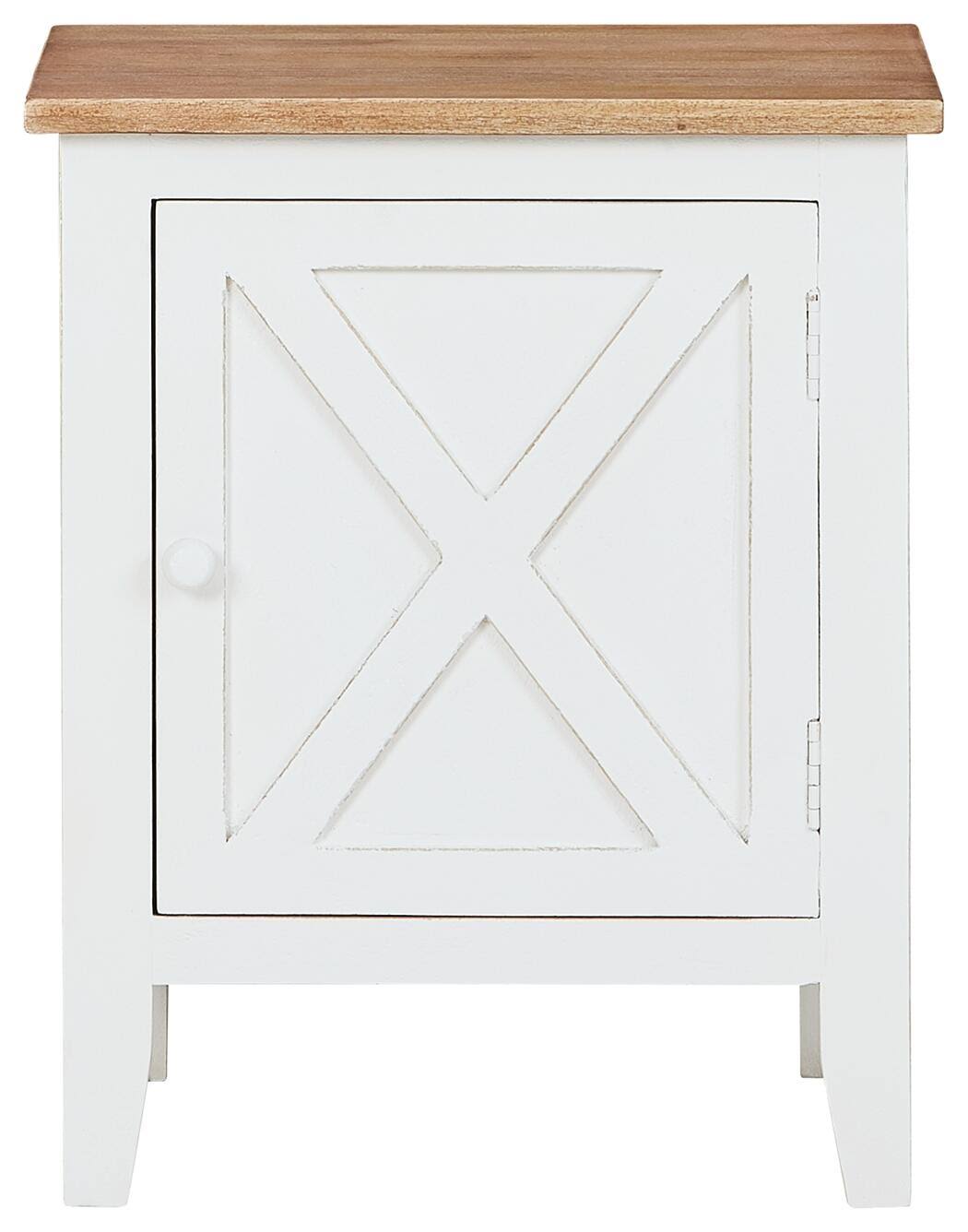 White and Brown Accent Cabinet M932