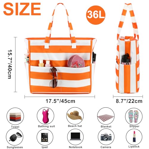 Extra Large Waterproof Beach Tote with Wet Compartment P972978