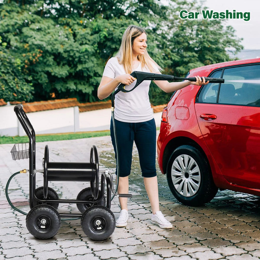 Heavy Duty Garden Hose Reel Cart with 4 Wheels G70005