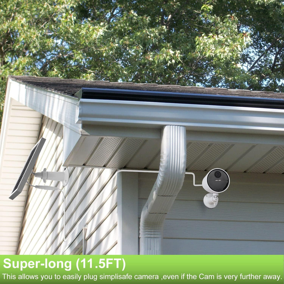 Silver 2PACK Solar Panel for Outdoor Security Camera F489