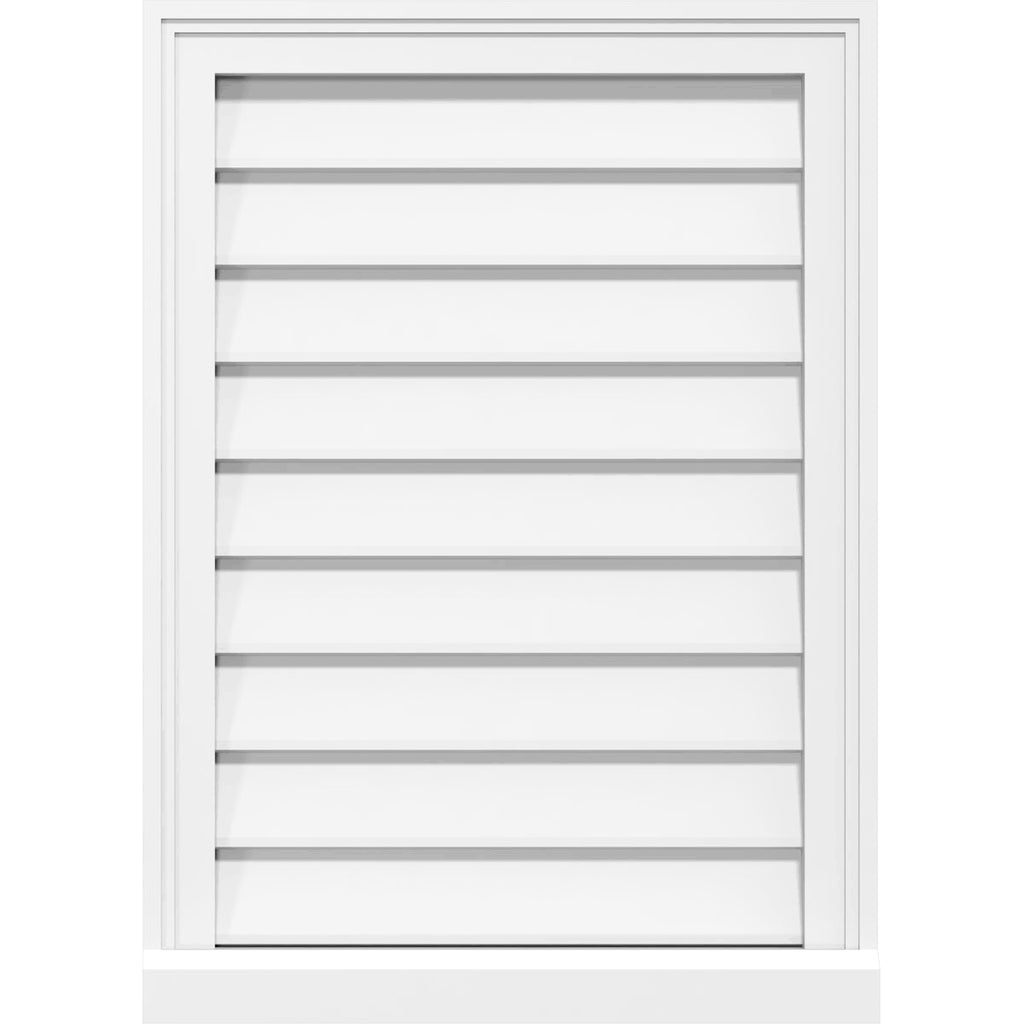 PVC Vertical Surface Mount Gable Vent with Brickmould R669