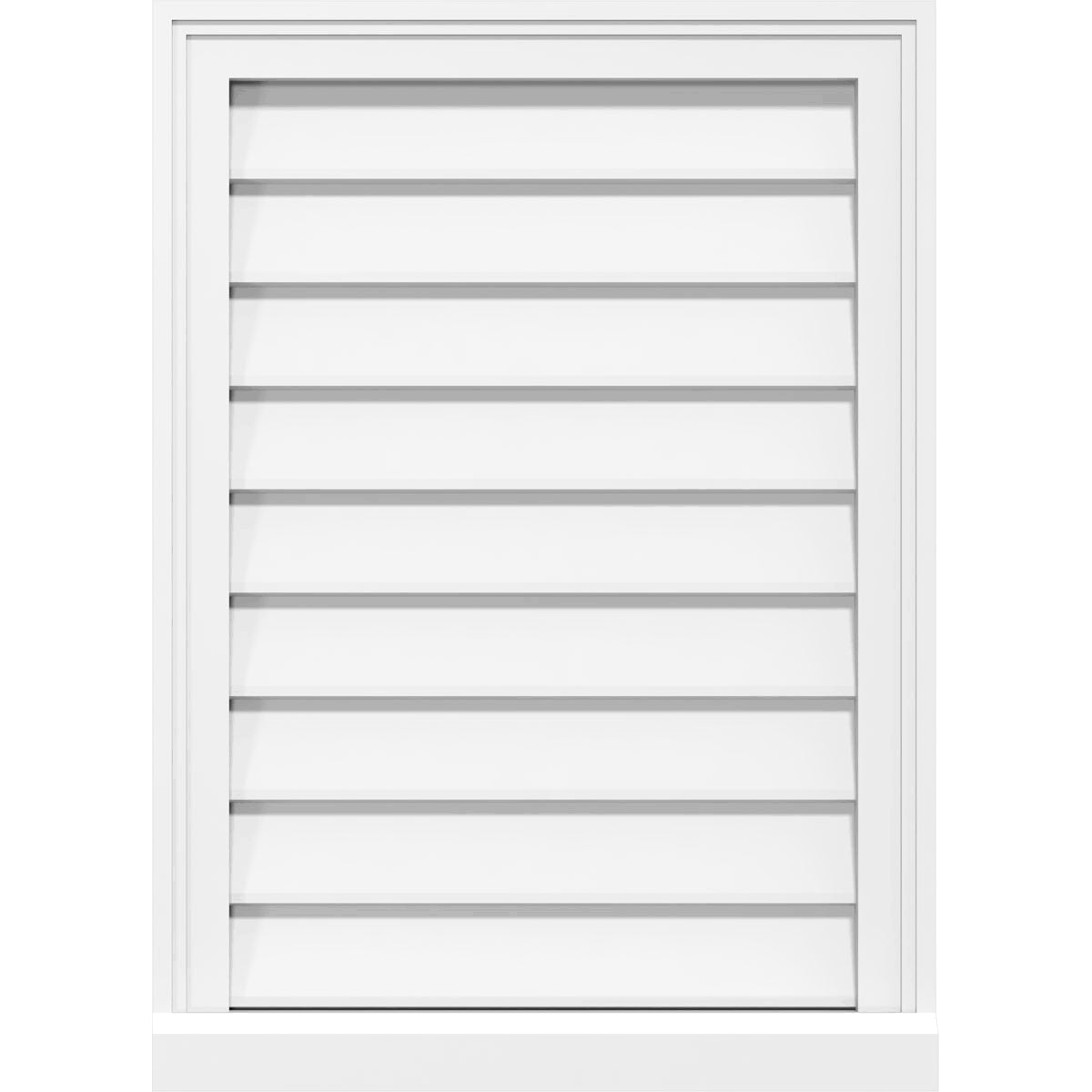 PVC Vertical Surface Mount Gable Vent with Brickmould R669