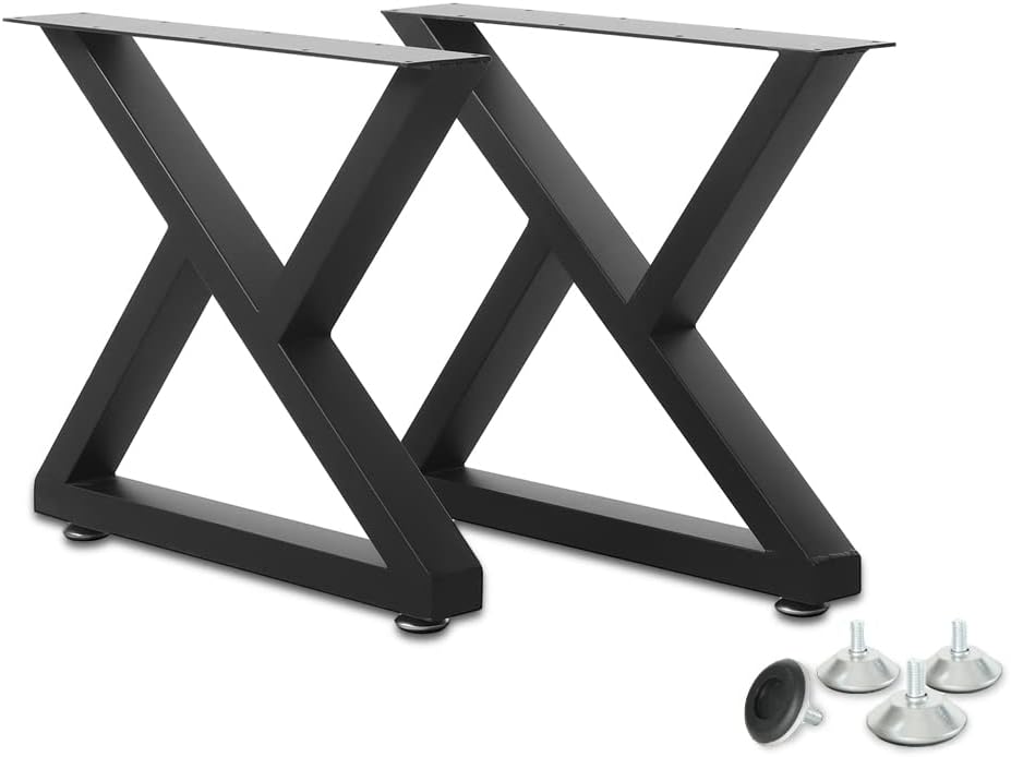 28 inch Black Cast Iron Table Legs Set of 2 K512