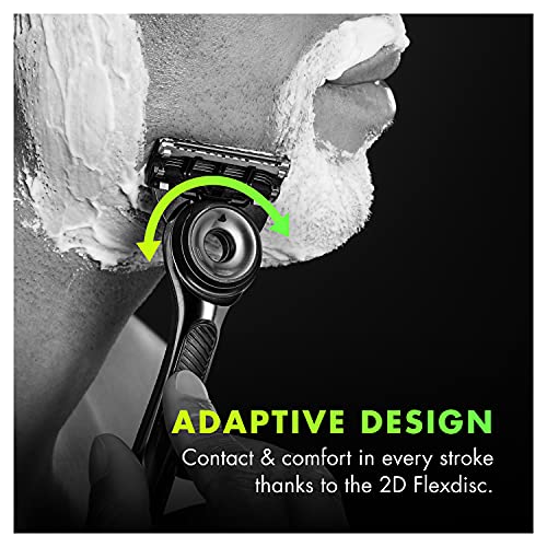 6 Razor Blade Refills and 7oz Rapid Foaming Shave Gel I8330