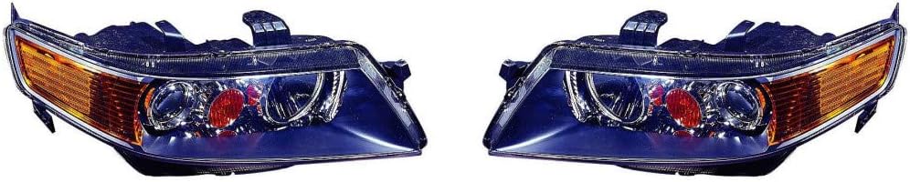 Acura TSX Headlight Assembly 2006 2007 2008 Pair HID Replacement L491
