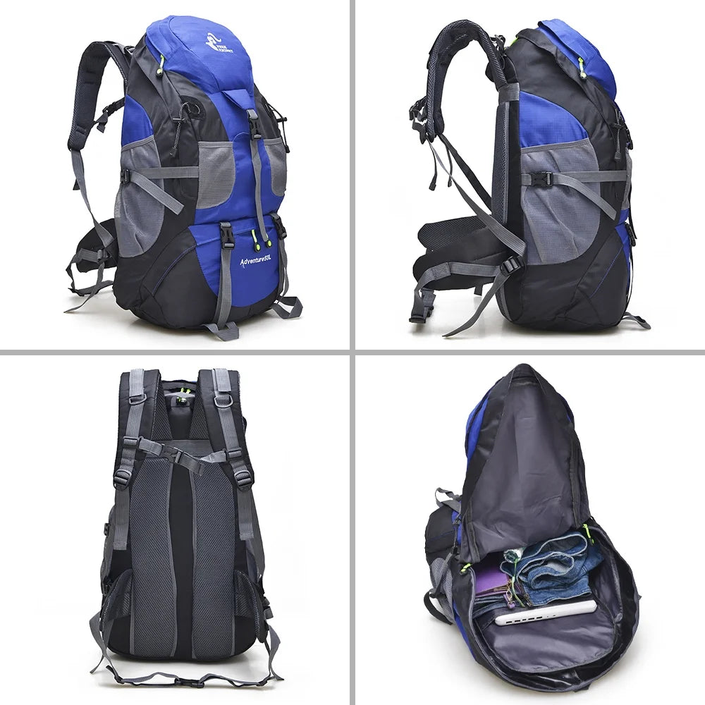 50L Water-resistant Hiking Backpack Daypack T969377