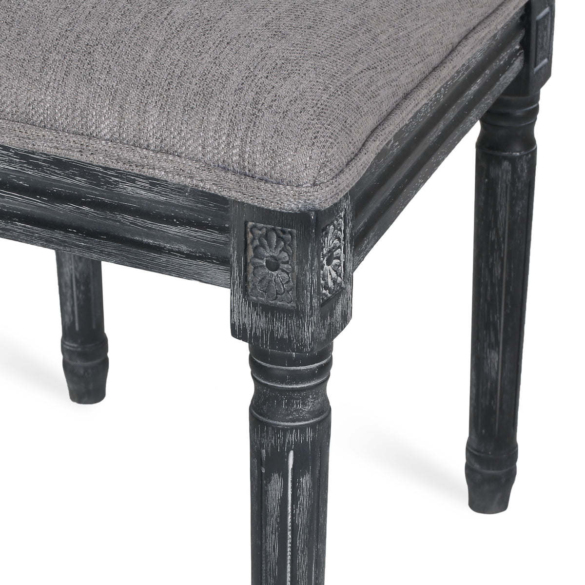 Gray Fabric Dining Chair Set of 6 Q906