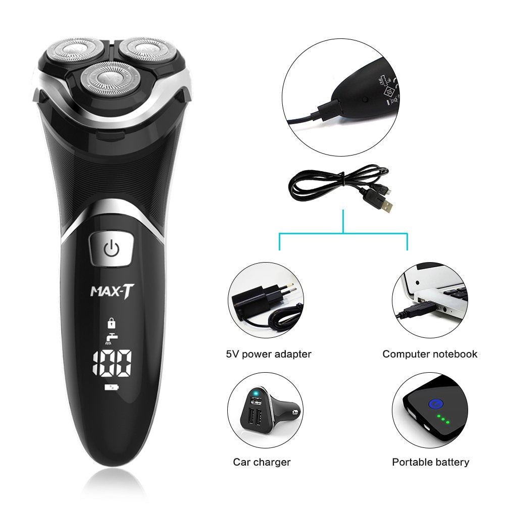 Electric Shaver Razor with Pop Up Trimmer, IPX7 Waterproof, Pack of 2 I956236
