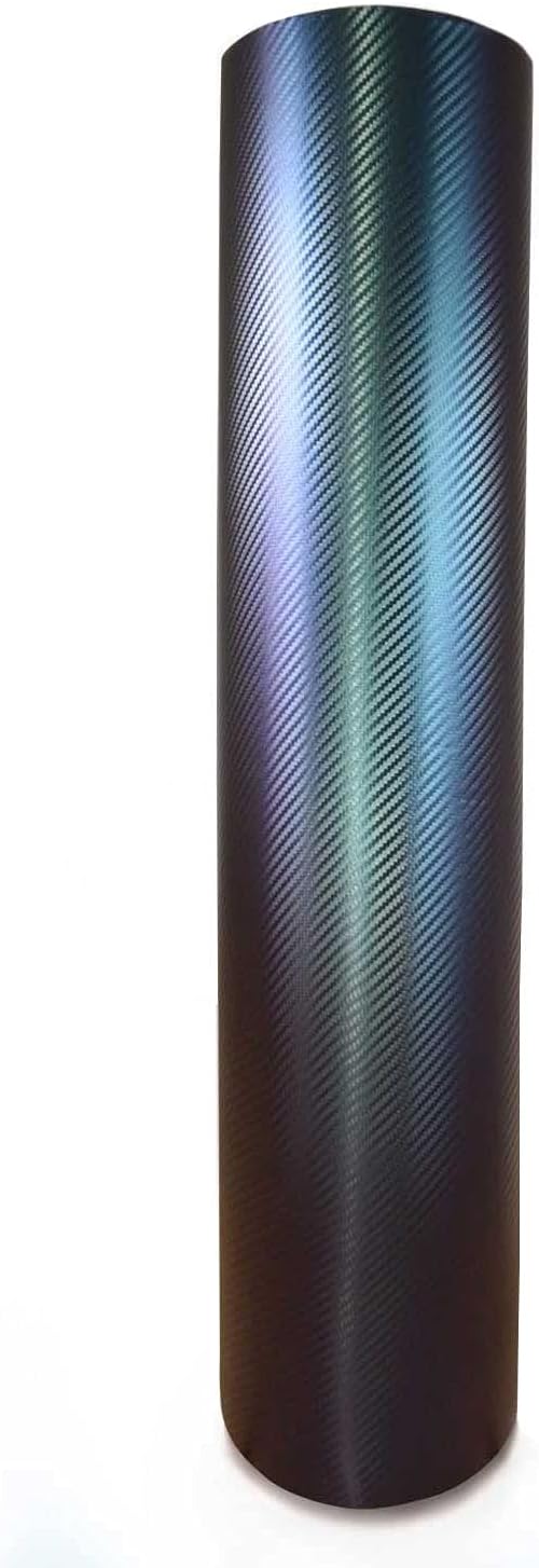 Carbon Fiber Purple to Blue Oil Slick Stretch Conform Vinyl Wrap Roll (100ft x 5ft) B47225